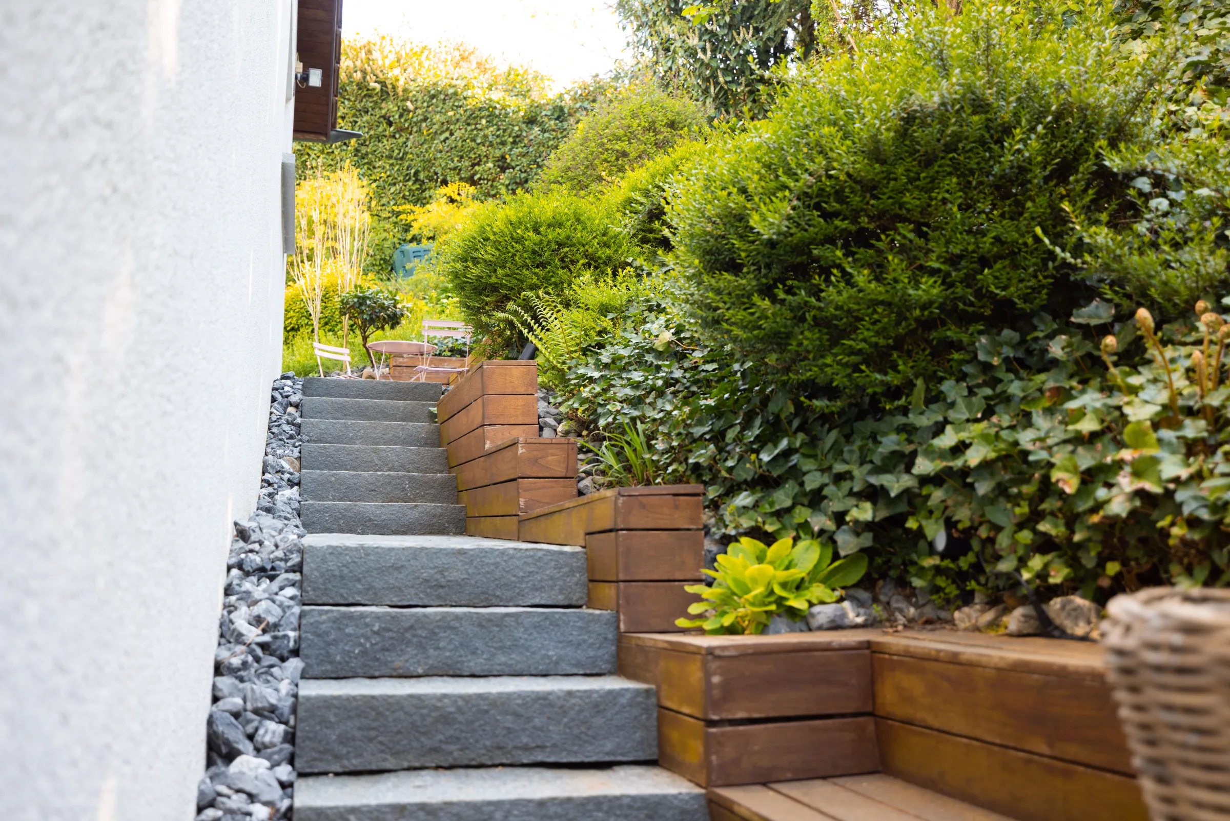 Mauern und Treppen